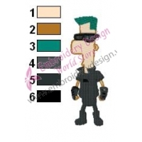 Ferb Fletcher Phineas and Ferb Embroidery Design